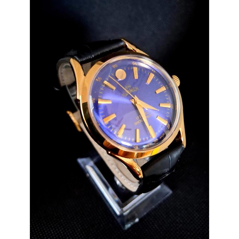 Vintage Roamer Men's Leather Mechanical‎ Watch RARE